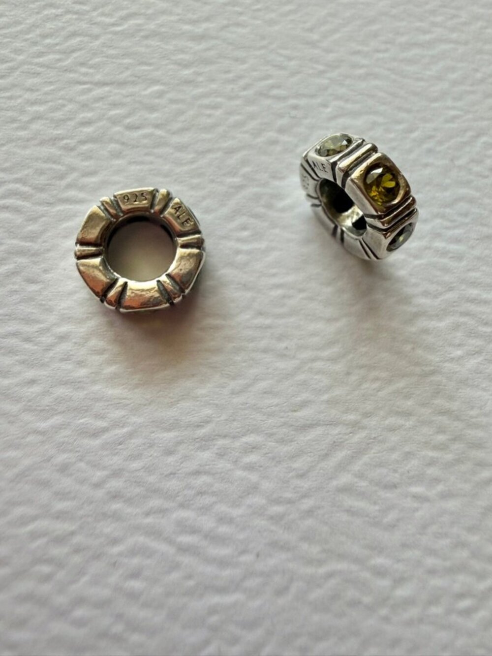 Pandora RETIRED Green Trinity Spacers - Set of Two